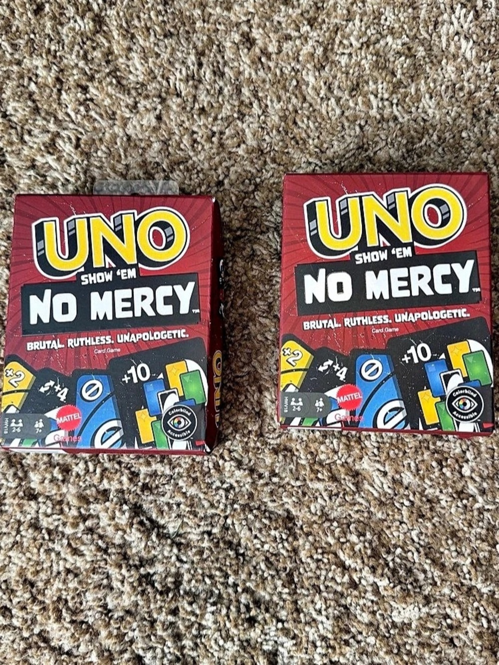 Mattel UNO Show 'Em No Mercy Set 2 pack new & unopened